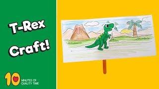 T Rex Craft - Dinosaur Activity for Kids