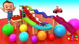 Color Balls Wooden Slider ToySet | Little Baby Fun Play Learning Colors for Kids Children Education