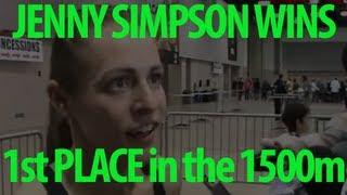 Jenny Simpson 1st Place 1500 USATF Indoor Champs 2012