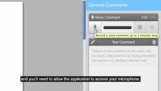 Adding Voice Comments in GradeMark