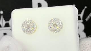 HipHopBling Circle Baguette Diamond Earrings .50cttw 10K Yellow Gold