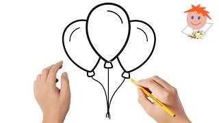 How to draw a balloon | Easy drawings