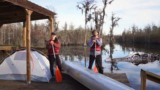 Canoeing in an ALLIGATOR-INFESTED swamp | Camping in the Okefenokee Wildlife Refuge