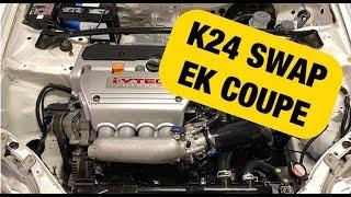 K24 SWAP CIVIC EK TEST DRIVE 