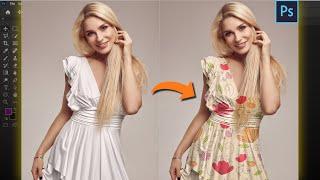 How to Add Patterns to Clothing in Photoshop | Putting Any Design on a Dress using Photoshop