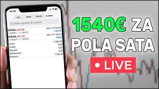 Kako Sam Zaradio 1500€ Na Forexu (LIVE TREJD)