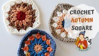 Crochet Autumn Square Motif