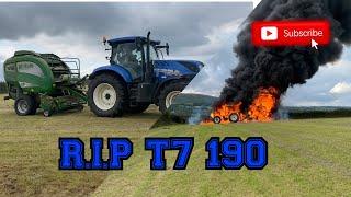 Tractor fire newholland t7 190, chafer bugs and some baling. Episode 247