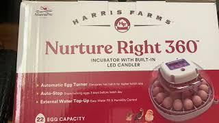 Setting Up Our Harris Farms Nurture Right 360 Incubator | 22 eggs started!