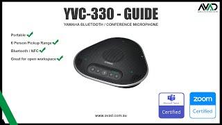 AVAD Product Guide - Yamaha YVC-330 Bluetooth Bluetooth Conference Microphone  | setup and features