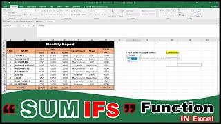 How to use Sum IFS in Excel | Sum IFs function | Excel | beginners Tutorial | Detail | IN HINDI