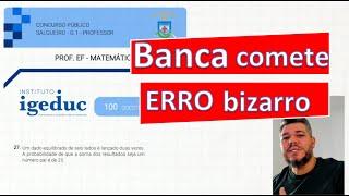 Banca de concurso para professor ERRA feio! Inacreditável!