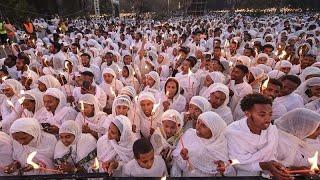 Thousands gather for Ethiopian orthodox Christmas celebrations