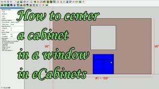 How to center a cabinet in a window opening in eCabinets