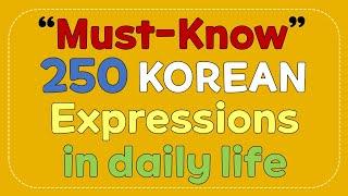 250 Must-know Korean expressions in daily life