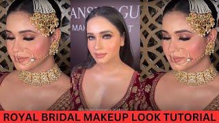 ROYAL BRIDAL MAKEUP TUTORIAL in easy to do steps || Products revealed || Step by step tutorial