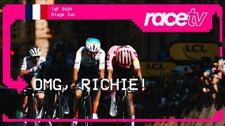 RICHIEEEEEE -  Stage Two | RaceTV | Richard Carapaz | Tour de France 2024