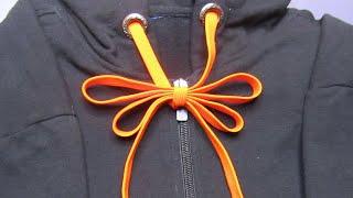 Ave Craft: How to Tie Hoodie Strings Single Bow. Instructions for tying hoodie knots.