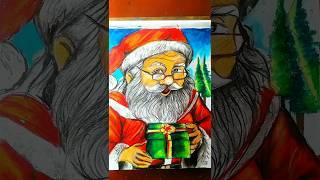 SANTA CALS PICTURE DRAWING IN OIL PASTAL COLOUR PART 2 #drawing