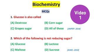 Biochemistry MCQ With Answers- Biochemistry MCQ-Series Videos - Part 1