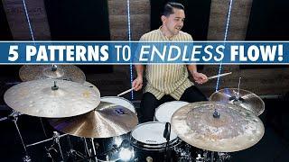 5 Pattern CHOP Builder Workout- Flow Around the Kit! Drum Lesson