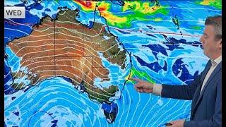 Australia: 7 Day rain & temperature trend forecast