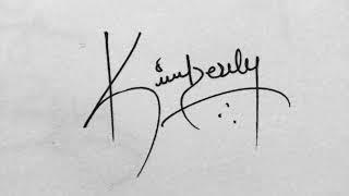 K Letter Signature | Kimberly name Signatures | 4 Styles | SimpleSigns