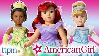 American Girl Disney Princess Collector Dolls Tiana, Ariel, and Cinderella