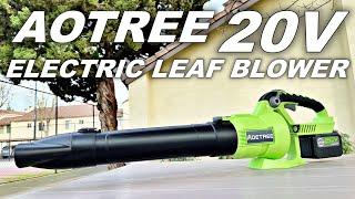 AOETREE BRUSHLESS ELECTRIC LEAF BLOWER UNBOXING/REVIEW !!!