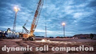 Liebherr – Dynamic soil compaction with a duty cycle crawler crane HS 8130 HD