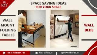 SPACE SAVING IDEAS By Krini #wallbed  #murhybed #spacesavingfurniture #convertiblefurniture #mumbai