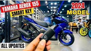 New 2024 Yamaha Aerox 155-S Smart KeyDetailed Review | On Road Price | Changes | Features | Update