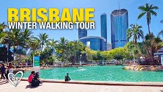 Brisbane Australia Mid Winter Walk Tour 4K - South Bank, Ferry Ride, City, Roma St Parklands