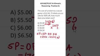 ASVAB/PiCAT Arithmetic Reasoning Practice Test Q: Sales Price/Discount #acetheasvab w/ #grammarhero