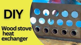 Wood stove heat exchanger. DIY. #heater #woodstove #heatexchanger