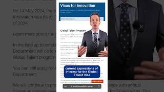 ️ Breaking News Global Talent Visa and National Innovation Visa ️