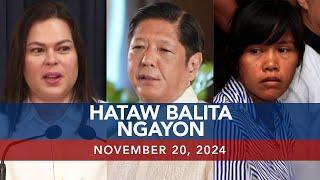 UNTV: Hataw Balita Ngayon |  November 20, 2024