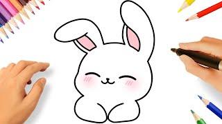 HOW TO DRAW A CUTE BUNNY EASY