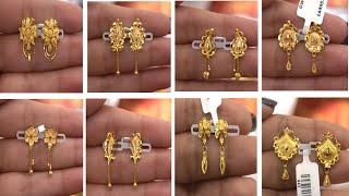 New model 1 gram gold earring designs with weight and price//lightweight gold earrings designs 2025