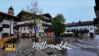 Mittenwald, Germany - Most Picturesque Rainy Evening Walk - 4K 60fps