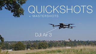 DJI Air 3 Drone: QUICKSHOTS & MASTERSHOTS [Step-By-Step Tutorial]