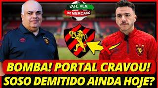 Urgente! Portal Cravou! Mariano Soso Fora do Sport Ainda Hoje? Notícias do Sport Recife