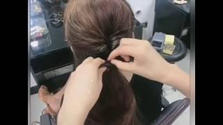 Kiểu tóc búi thấp dành cho mẹ cô dâu. Hạnh Phạm Hairstylist.