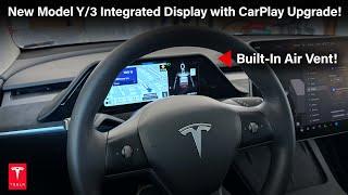 New Tesla Model Y/3 Most Integrated Display with Built-In Air Vent & Apple CarPlay Upgrade! #tesla