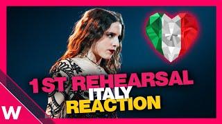 Italy First Rehearsal (REACTION) Angelina Mango "La Noia" @ Eurovision 2024