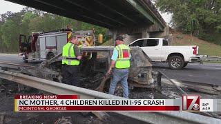 Raleigh mom, 4 children die in I-95 Georgia crash