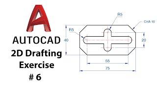 AutoCAD 2D Drafting Exercise # 6 - Basic to Advance in Hindi