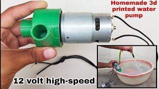 Make 3d printed water pump,homemade high speed water pump,hr robotics