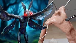 I Made MOTHMAN! Cryptid Sculpting & Storytime | Polymer Clay Timelapse Tutorial