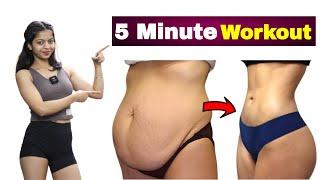 Exercise for Belly & Thighs fatloss| 5 min Body Slimming - Reduce Belly Fat and Slim Big Thighs